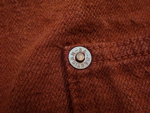 Studio D'Artisan Men's Amami Dorozome Mud-Dyed Denim Jacket, 15 oz. Brown Denim Woven on a Vintage Toyoda GL-3 Loom, Made in Japan (SDA D4631, Brown)