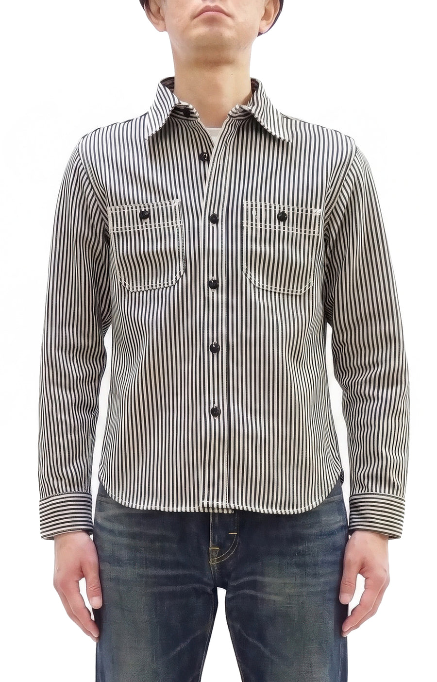 Studio D'artisan Men's 14 oz. Heavyweight Hickory Stripe Long
