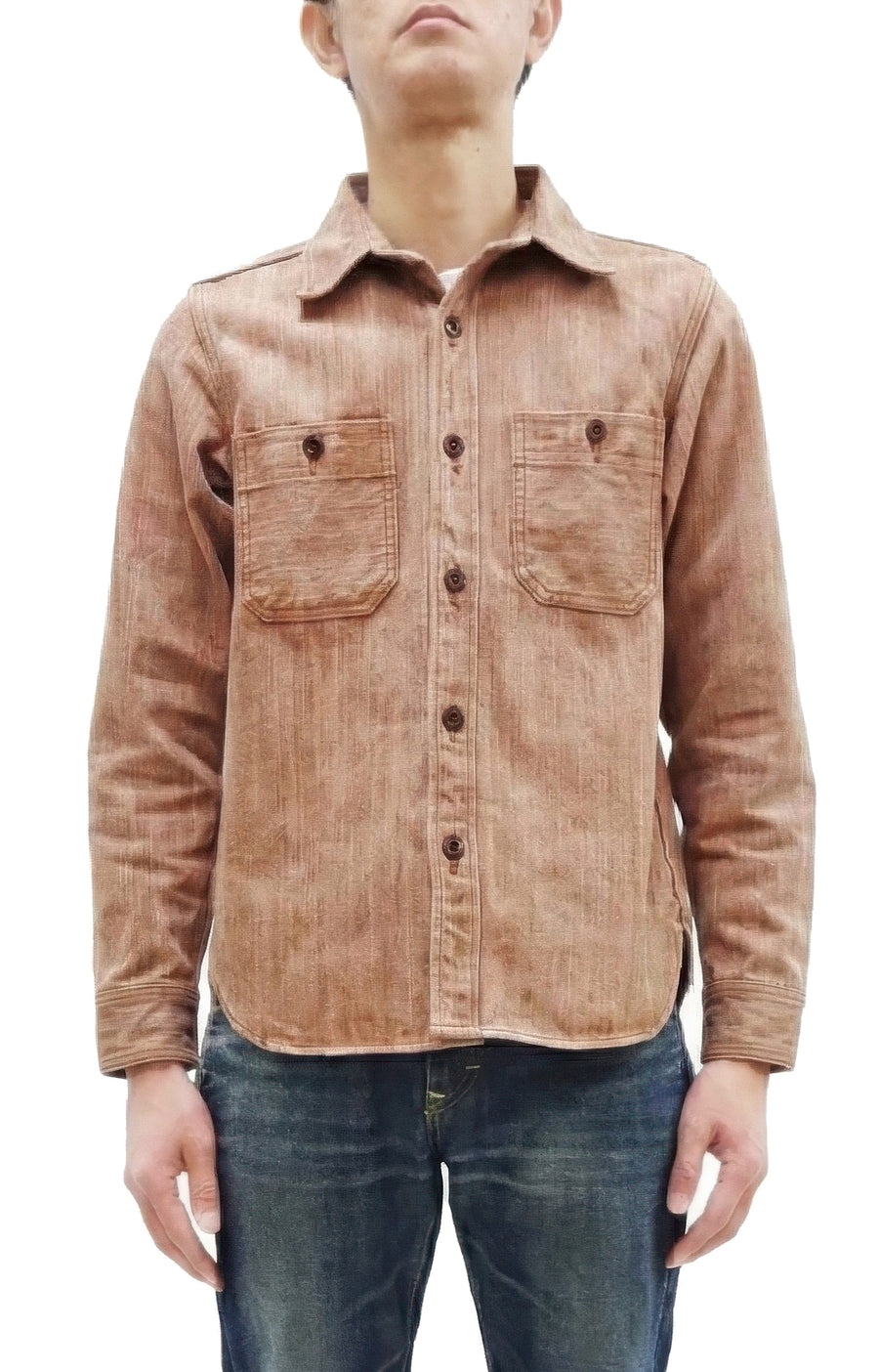Studio D'artisan Men's 13 oz Kakishibu Persimmon-Dyed Denim Work