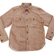 Load image into Gallery viewer, Studio D'artisan Men's 13 oz Kakishibu Persimmon-Dyed Denim Work Shirt, Made in Japan Heavyweight Long Sleeve Earth-Tone shirt (SDA D5732 Reddish-Brown)
