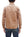 Studio D'artisan Men's 13 oz Kakishibu Persimmon-Dyed Denim Work Shirt, Made in Japan Heavyweight Long Sleeve Earth-Tone shirt (SDA D5732 Reddish-Brown)