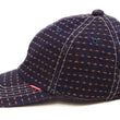 Load image into Gallery viewer, Studio D'Artisan Men's Indigo Denim Baseball Cap with Persimmon-Dyed Sashiko Stitching, Non-Mesh, Pre-Curved Visor, Adjustable Strapback - Made in Japan (SDA D7578)
