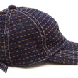 Load image into Gallery viewer, Studio D'Artisan Men's Indigo Denim Baseball Cap with Persimmon-Dyed Sashiko Stitching, Non-Mesh, Pre-Curved Visor, Adjustable Strapback - Made in Japan (SDA D7578)
