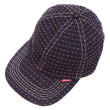 Load image into Gallery viewer, Studio D'Artisan Men's Indigo Denim Baseball Cap with Persimmon-Dyed Sashiko Stitching, Non-Mesh, Pre-Curved Visor, Adjustable Strapback - Made in Japan (SDA D7578)
