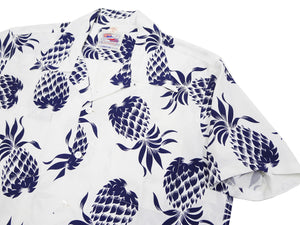 Duke Kahanamoku Hawaiian Shirt Men's Duke's Pineapple Short Sleeve Rayon Aloha Shirt DK36201 105 Off-White