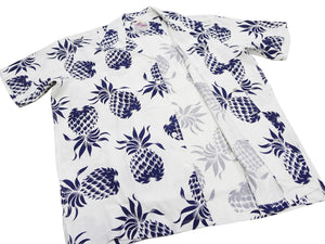 Duke Kahanamoku Hawaiian Shirt Men's Duke's Pineapple Short Sleeve Rayon Aloha Shirt DK36201 105 Off-White