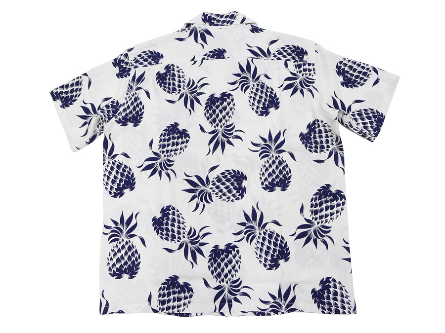 Duke Kahanamoku Hawaiian Shirt Men's Duke's Pineapple Short Sleeve Rayon Aloha Shirt DK36201 105 Off-White