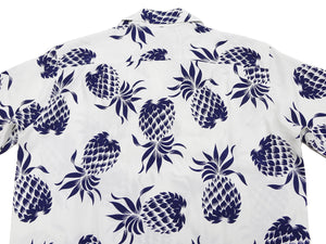 Duke Kahanamoku Hawaiian Shirt Men's Duke's Pineapple Short Sleeve Rayon Aloha Shirt DK36201 105 Off-White