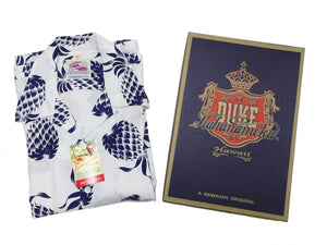 Duke Kahanamoku Hawaiian Shirt Men's Duke's Pineapple Short Sleeve Rayon Aloha Shirt DK36201 105 Off-White