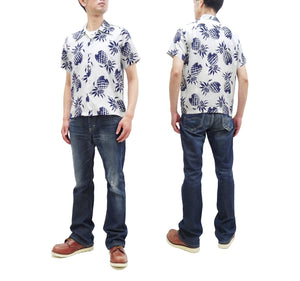 Duke Kahanamoku Hawaiian Shirt Men's Duke's Pineapple Short Sleeve Rayon Aloha Shirt DK36201 105 Off-White