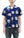 Duke Kahanamoku Cotton Hawaiian Shirt Men's 1950s Duke's Pineapple Print Reproduction Short-Sleeve Indigo Aloha Shirt DK39045 128 Navy-Blue