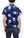 Duke Kahanamoku Cotton Hawaiian Shirt Men's 1950s Duke's Pineapple Print Reproduction Short-Sleeve Indigo Aloha Shirt DK39045 128 Navy-Blue