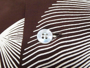 Duke Kahanamoku Hawaiian Shirt Men's 1950s Duke's Shell Reproduction Short-Sleeve Aloha Shirt DK39450 138 Brown