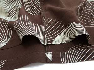 Duke Kahanamoku Hawaiian Shirt Men's 1950s Duke's Shell Reproduction Short-Sleeve Aloha Shirt DK39450 138 Brown