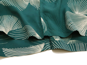 Duke Kahanamoku Hawaiian Shirt Men's 1950s Duke's Shell Reproduction Short-Sleeve Aloha Shirt DK39450 145 Green