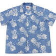 Load image into Gallery viewer, Duke Kahanamoku by Toyo Enterprises Men's Short Sleeve Hawaiian Shirt - Duke's Pineapple Light Indigo Cotton Aloha Shirt - Made in Japan (DK39641 125 Soft Blue)
