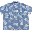 Load image into Gallery viewer, Duke Kahanamoku by Toyo Enterprises Men's Short Sleeve Hawaiian Shirt - Duke's Pineapple Light Indigo Cotton Aloha Shirt - Made in Japan (DK39641 125 Soft Blue)
