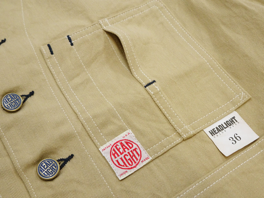 HEADLIGHT Men's 10oz. Random Herringbone Twill Engineer Jacket