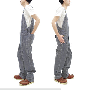 HEADLIGHT Overalls Men's Casual Unlined 11 Oz. Hickory Striped Denim Bib Overall HD42456 421A One-Wash