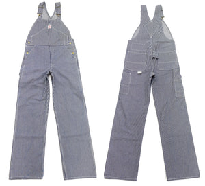 HEADLIGHT Overalls Men's Casual Unlined 11 Oz. Hickory Striped Denim Bib Overall HD42456 421A One-Wash