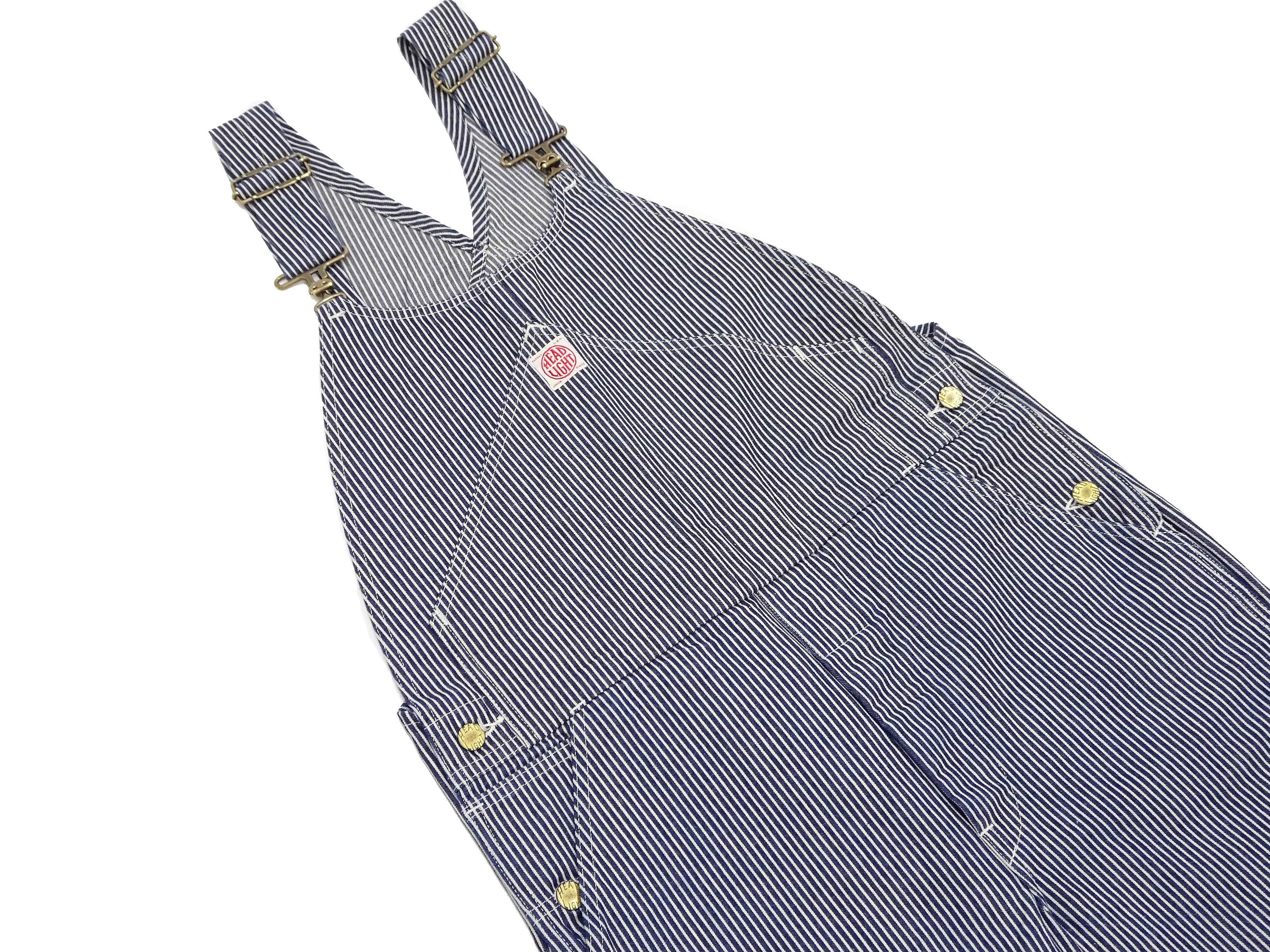 HEADLIGHT Overalls Men's Casual Unlined 11 Oz. Hickory Striped