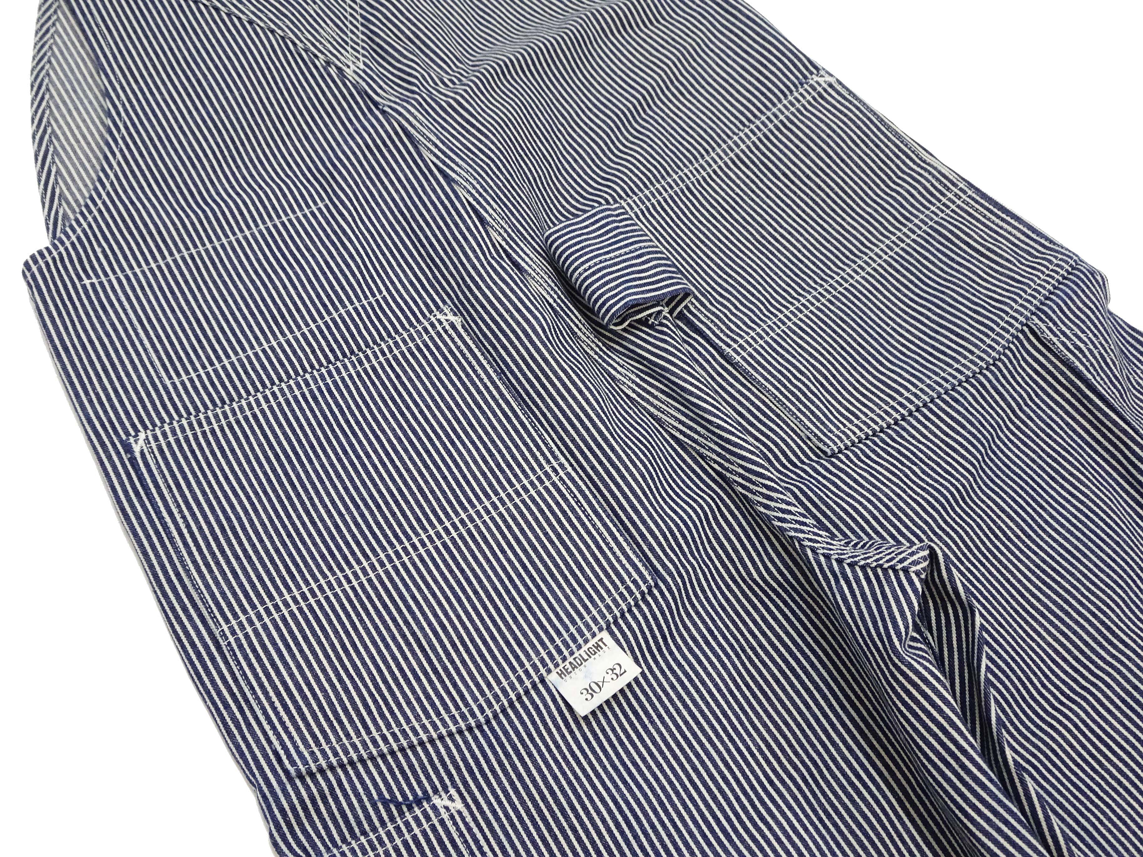 HEADLIGHT Overalls Men's Casual Unlined 11 Oz. Hickory Striped