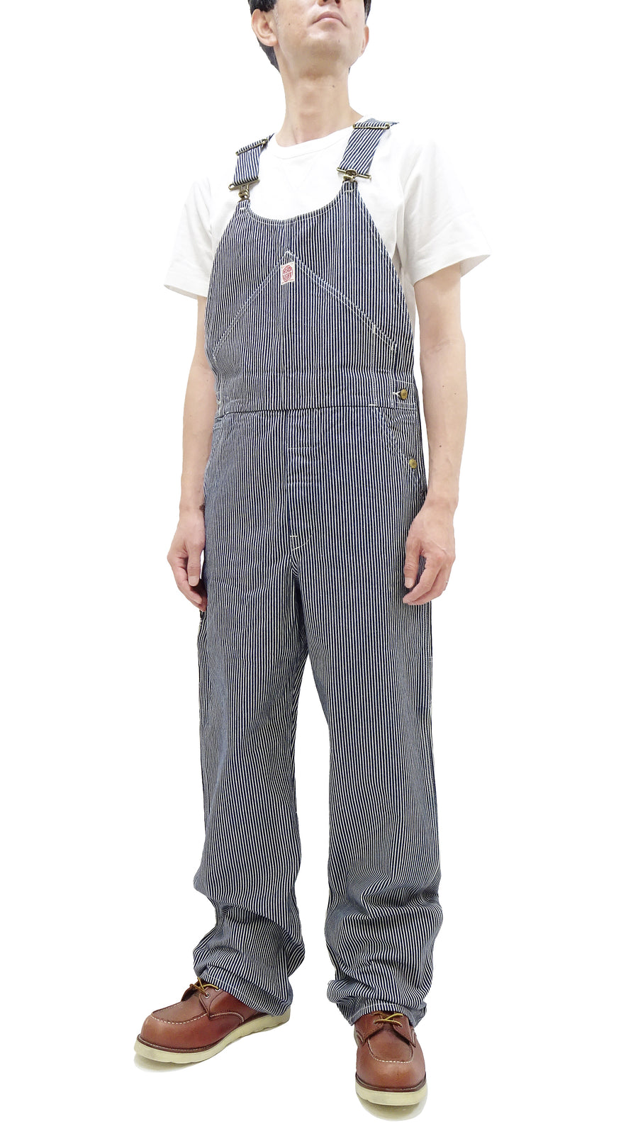 HEADLIGHT Overalls Men's Casual Unlined 11 Oz. Hickory Striped Denim Bib Overall HD42456 421A One-Wash