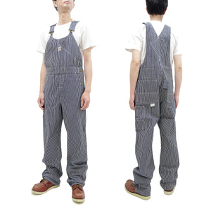 HEADLIGHT Overalls Men's Casual Unlined 11 Oz. Hickory Striped Denim Bib Overall HD42456 421A One-Wash