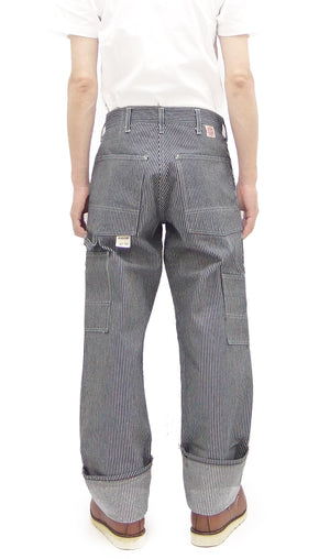 HEADLIGHT Work Pants by Toyo Enterprises Men's Casual Hickory Stripe Carpenter Pants Painter Jeans HD42457 421A One-Wash