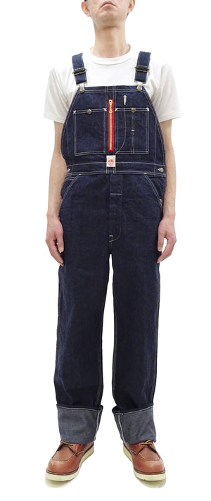 HEADLIGHT Overalls Men's Casual Unlined 11 Oz. Denim Low-back Bib Overalls with X-back Suspender Straps Toyo Enterprises HD42554 421A One-Wash