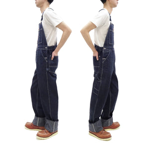 HEADLIGHT Overalls Men's Casual Unlined 11 Oz. Denim Low-back Bib Overalls with X-back Suspender Straps Toyo Enterprises HD42554 421A One-Wash