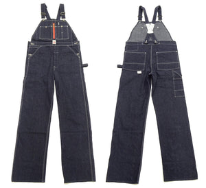 HEADLIGHT Overalls Men's Casual Unlined 11 Oz. Denim Low-back Bib Overalls with X-back Suspender Straps Toyo Enterprises HD42554 421A One-Wash