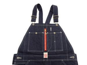 HEADLIGHT Overalls Men's Casual Unlined 11 Oz. Denim Low-back Bib Overalls with X-back Suspender Straps Toyo Enterprises HD42554 421A One-Wash