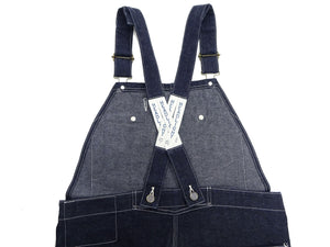HEADLIGHT Overalls Men's Casual Unlined 11 Oz. Denim Low-back Bib Overalls with X-back Suspender Straps Toyo Enterprises HD42554 421A One-Wash