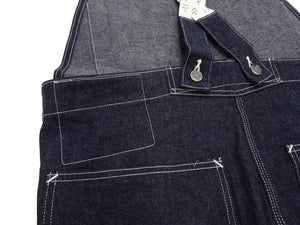 HEADLIGHT Overalls Men's Casual Unlined 11 Oz. Denim Low-back Bib Overalls with X-back Suspender Straps Toyo Enterprises HD42554 421A One-Wash