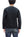 Japan Blue Jeans Long Sleeve French Terry T-Shirt Men's Casual Plain Crew-Neck Raglan-Sleeve Inlay Shirt JBKN1001 Black