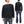 Japan Blue Jeans Long Sleeve French Terry T-Shirt Men's Casual Plain Crew-Neck Raglan-Sleeve Inlay Shirt JBKN1001 Black