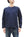 Japan Blue Jeans Long Sleeve French Terry T-Shirt Men's Casual Plain Crew-Neck Raglan-Sleeve Inlay Shirt JBKN1001 Navy-Blue