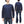 Japan Blue Jeans Long Sleeve French Terry T-Shirt Men's Casual Plain Crew-Neck Raglan-Sleeve Inlay Shirt JBKN1001 Navy-Blue