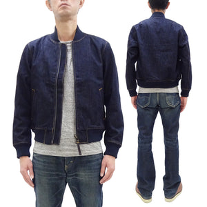 Japan Blue Jeans Denim Jacket Men's Flight Bomber Jacket Style Jean Jacket JBOT1307 Indigo