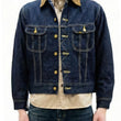 Load image into Gallery viewer, Lee Japan 101-LJ Storm Rider-Inspired Blanket-Lined Denim Jacket - 13 oz Left-Hand Twill Indigo - One-Wash - (LM5110-100 Deep Indigo)
