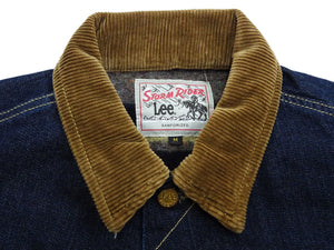 Lee Japan 101-LJ Storm Rider-Inspired Blanket-Lined Denim Jacket - 13 oz Left-Hand Twill Indigo - One-Wash - (LM5110-100 Deep Indigo)