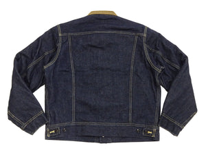 Lee Japan 101-LJ Storm Rider-Inspired Blanket-Lined Denim Jacket - 13 oz Left-Hand Twill Indigo - One-Wash - (LM5110-100 Deep Indigo)