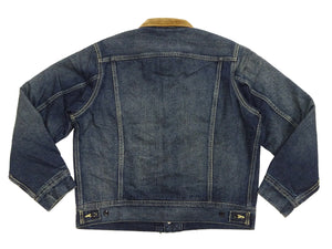 Lee Japan 101-LJ Storm Rider-Inspired Blanket-Lined Denim Jacket - 13 oz Left-Hand Twill Indigo - One-Wash - (LM5110-126 Faded Indigo)