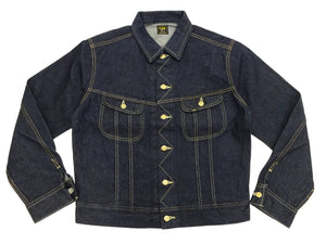 Lee 101J Rider Jacket Men's Denim Jacket 14.4 oz Left-Hand Twill - Lee Japan Reproduction (LM8100-500 Deep Indogo One-Wash)