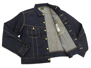 Lee 101J Rider Jacket Men's Denim Jacket 14.4 oz Left-Hand Twill - Lee Japan Reproduction (LM8100-500 Deep Indogo One-Wash)