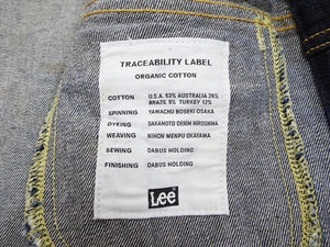 Lee 101J Rider Jacket Men's Denim Jacket 14.4 oz Left-Hand Twill - Lee Japan Reproduction (LM8100-500 Deep Indogo One-Wash)