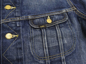 Lee 101J Rider Jacket Men's Denim Jacket 14.4 oz Left-Hand Twill - Lee Japan Reproduction (LM8100-526 Faded Indigo One-Wash)