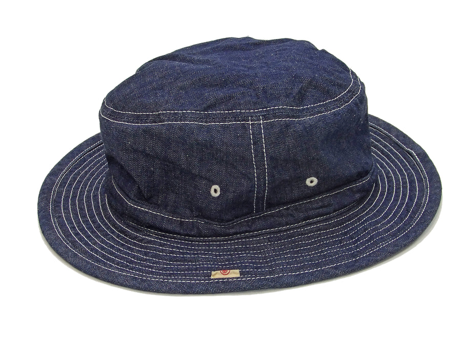 Momotaro Jeans Denim Bucket Hat Men's Casual Daisy Mae Hat Style Indigo Denim Boonie Hat MZCA0001