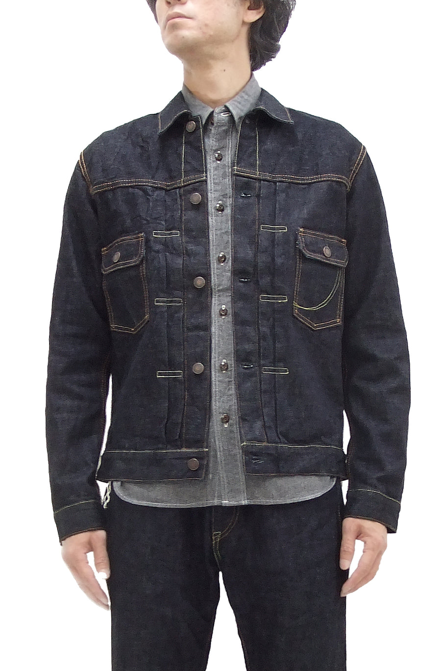 Momotaro Jeans Denim Jacket Men's Slim Fit Type 2 Style 14.7 oz. Deep –  RODEO-JAPAN Pine-Avenue Clothes shop